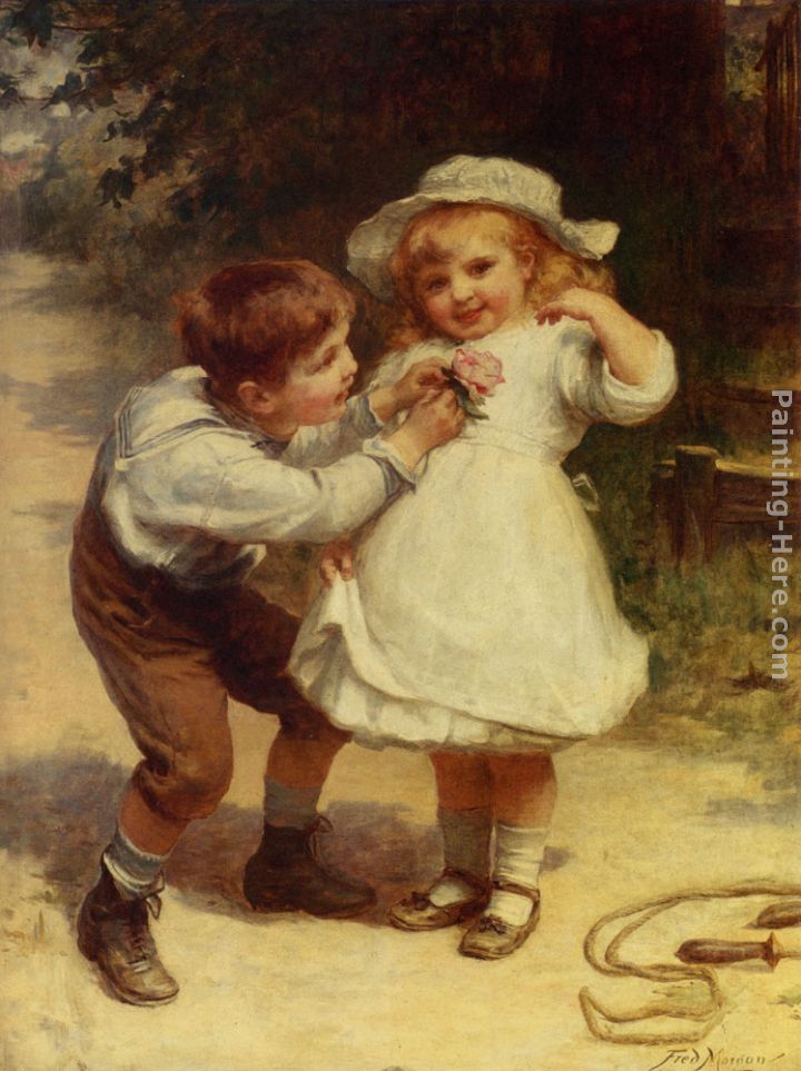 Sweethearts painting - Frederick Morgan Sweethearts art painting Sweethearts painting - Frederick Morgan Sweethearts art painting